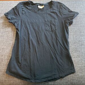 ⭐️ Women's Basic Black Cuffed Short Sleeve T-Shirt, Size S, Style & Co.